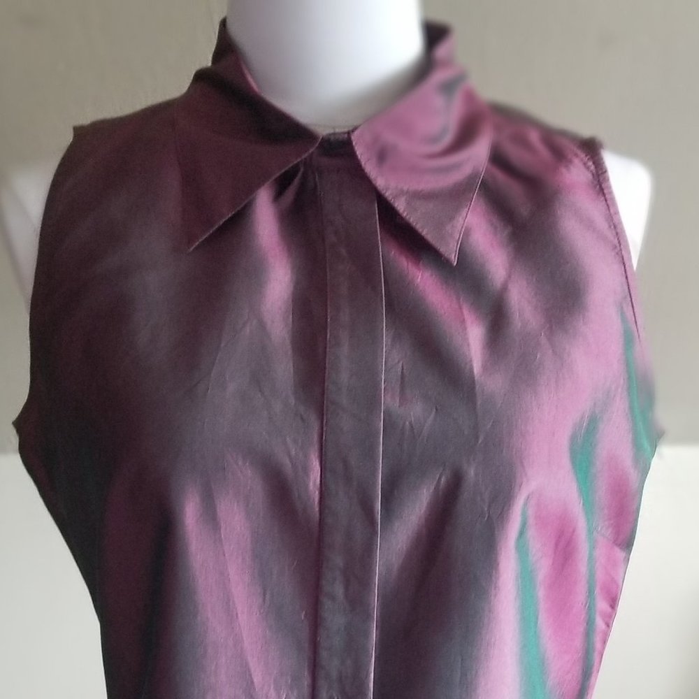 Express Iridescent button-down blouse